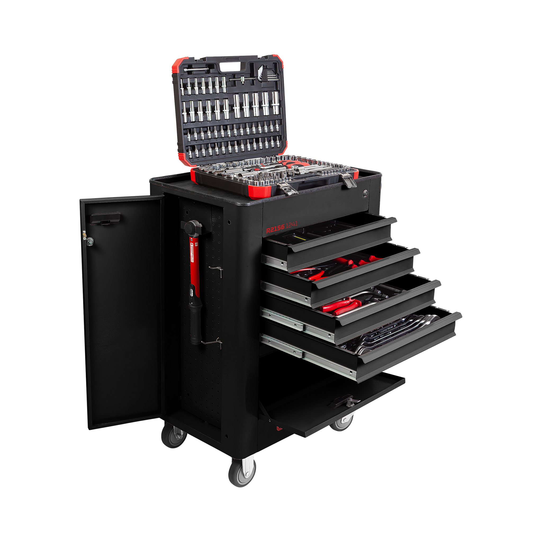 Carro para ferramentas GEDORE red PLUS – Com ferramentas – Black Edition